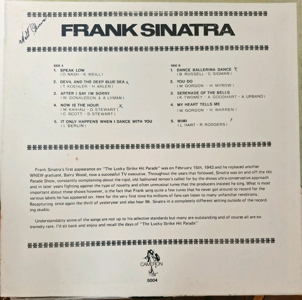 FRANK SİNATRA ALBÜM PLAK - 2