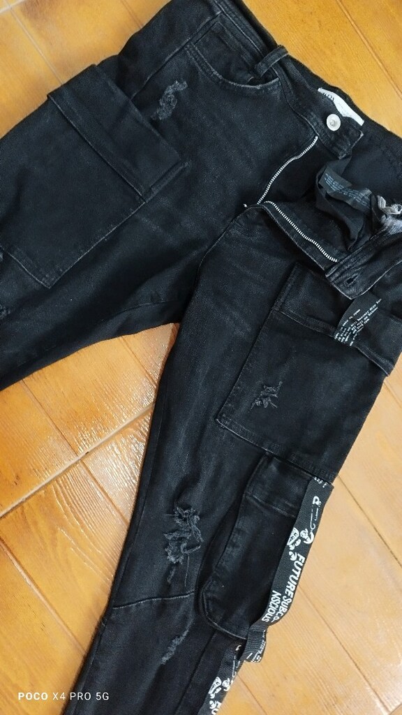 #Zara slim fit likralı şık kargo pantolon. .Eni 42  Boyu 94 Paça 14 - 3