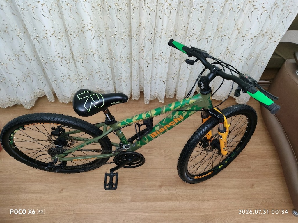 Tertemiz, komple bakımlı 24" Bianchi Spider 401 disk frenli bisiklet - 5