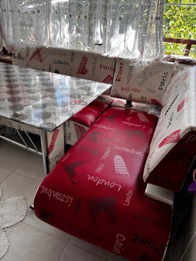 mutfak balkon için yemek masası L koltuk - 5