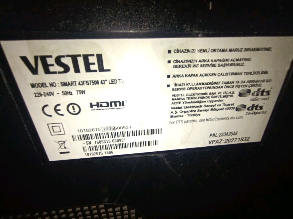 Vestel TV Parça niyetine - 3