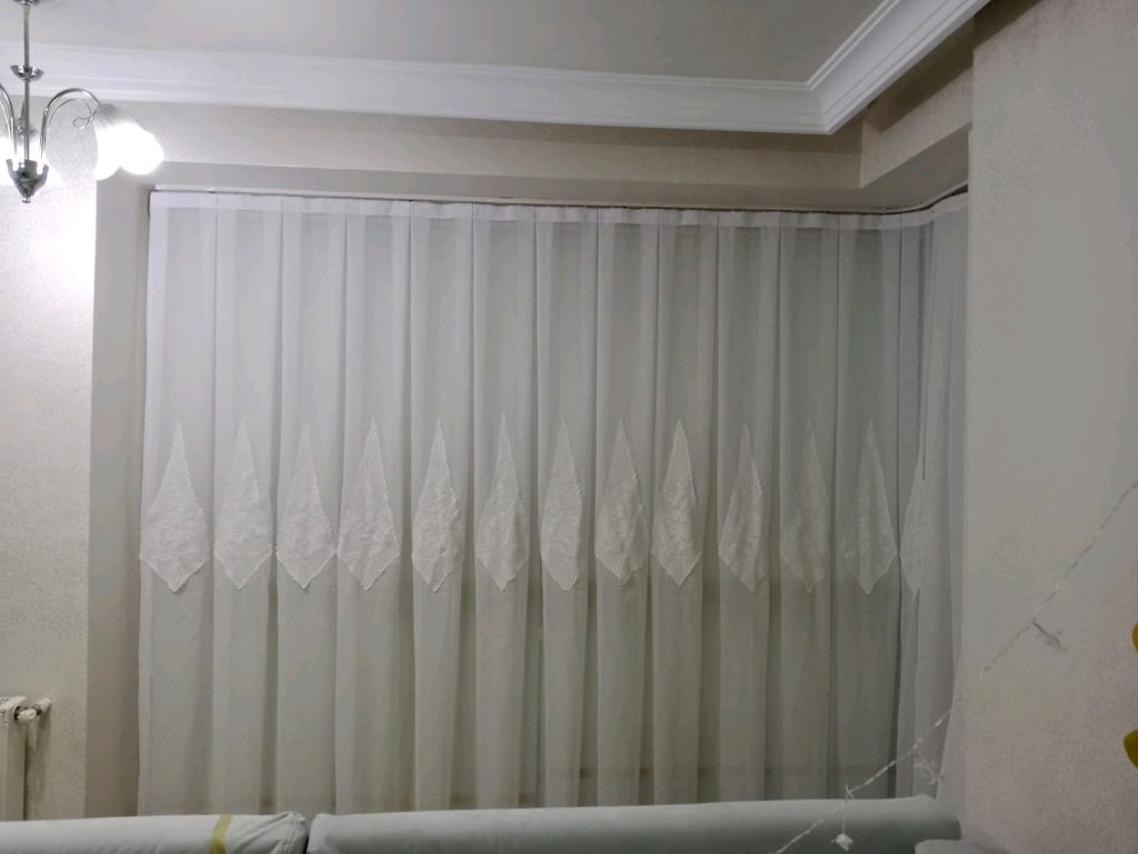 Dantel detaylı tül perde - 3