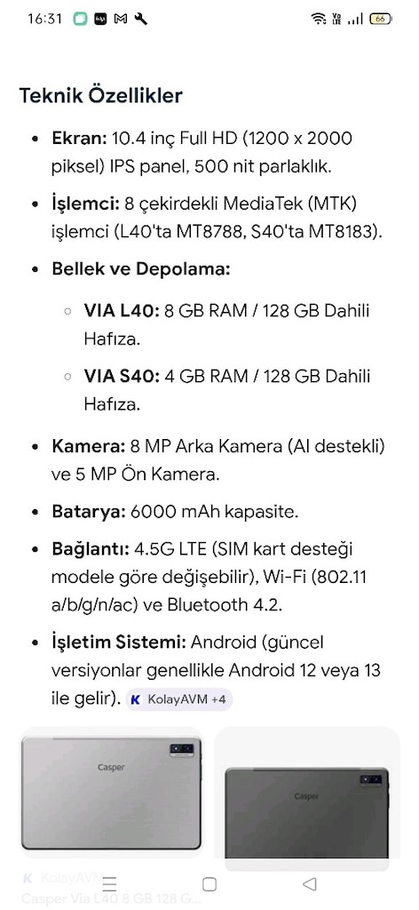 Casper VİA S40 sim kartlı - 5