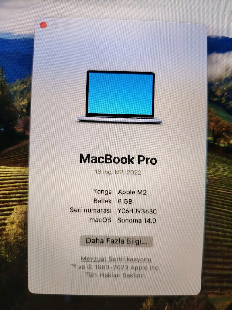 MACBOOK PRO M2 8GB RAM 256GB SSD PİL DEVRİ SADECE 34 TOUCBARLI - 3