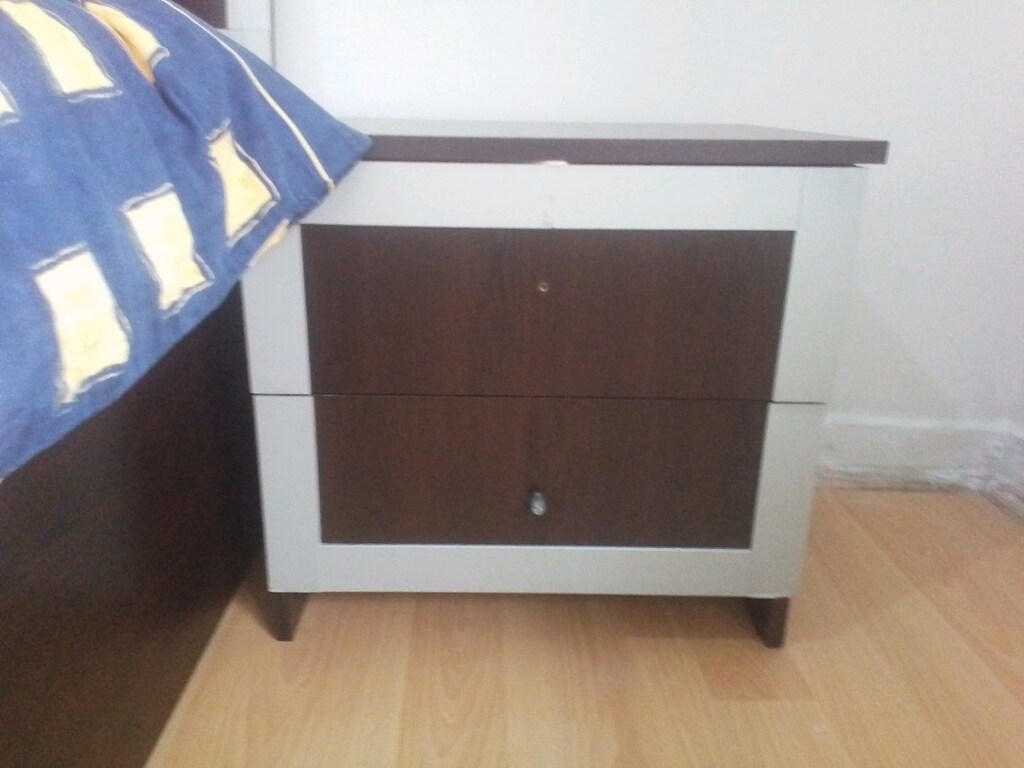 çift kişilik yatak baza başlık çekmece aynalı makyaj masası - 10