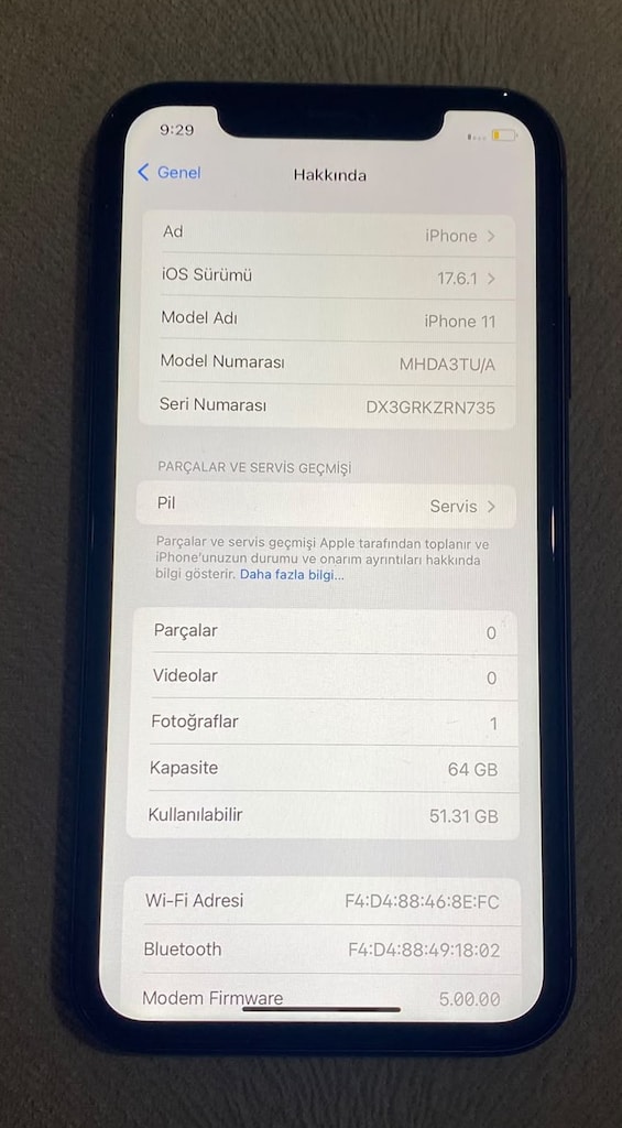 İPHONE 11 64 GB - HATASIZ TEMİZLİKTE - İLK GÜNKÜ GİBİ - ORİJİNAL - 7