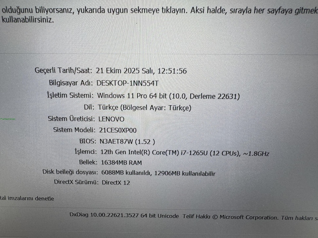 THİNKPAD X1 YOGA İ7 12. NESİL 16 GB RAM 512 NVME DOKUNMATİK - 6