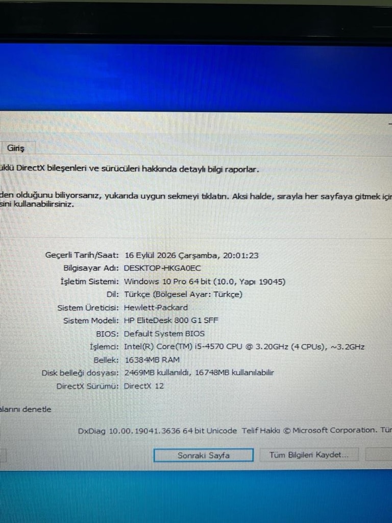 HP EliteDesk 16 GB RAM +İ5 +SSD'li Kasa - 3