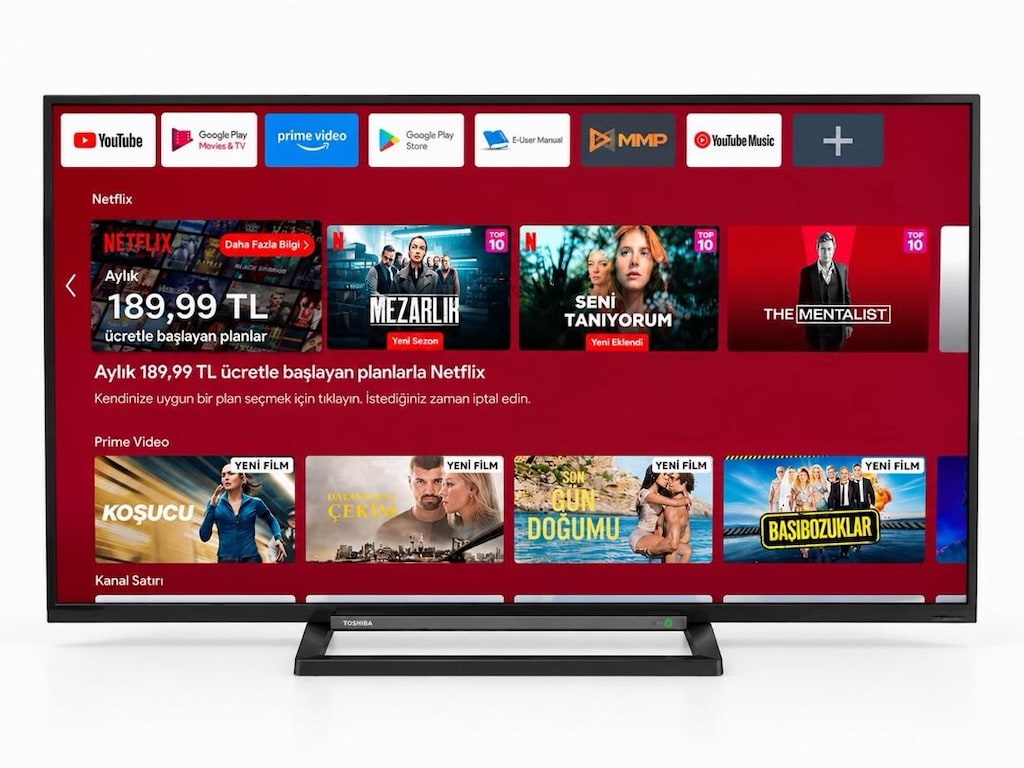 TOSHİBA 55 İNÇ 140 EKRAN 4K ANDROİD SMART TV ADRES TESLİM GARANTİLİ - 6