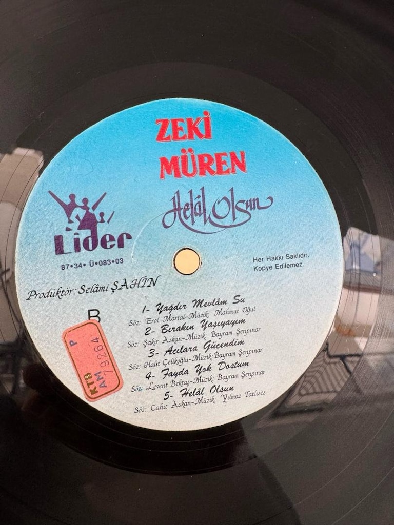 Zeki Müren – Helâl Olsun 33'lük Plak / Lider Müzik Baskı (Temiz) - 3