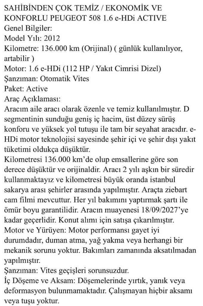 DÜŞÜK KM PEUGEOT 508 1.6 e-HDi ACTIVE - OTOMATİK / BAKIMLI - 15