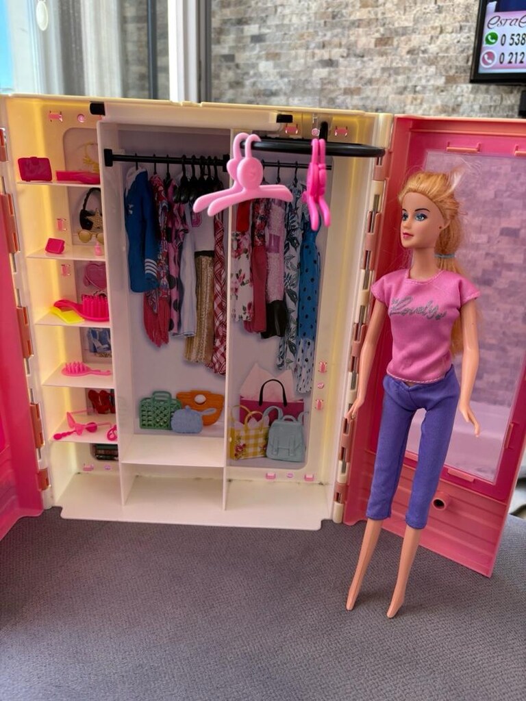 Barbie bebek dolabı ( Berbie bebek hediyeli) - 2