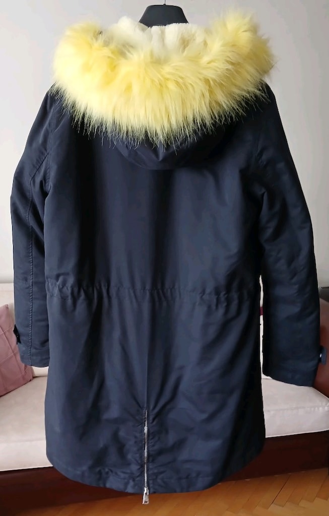 MANGO MARKA M BEDEN KADIN LACİVERT İKİLİ PARKA - 3