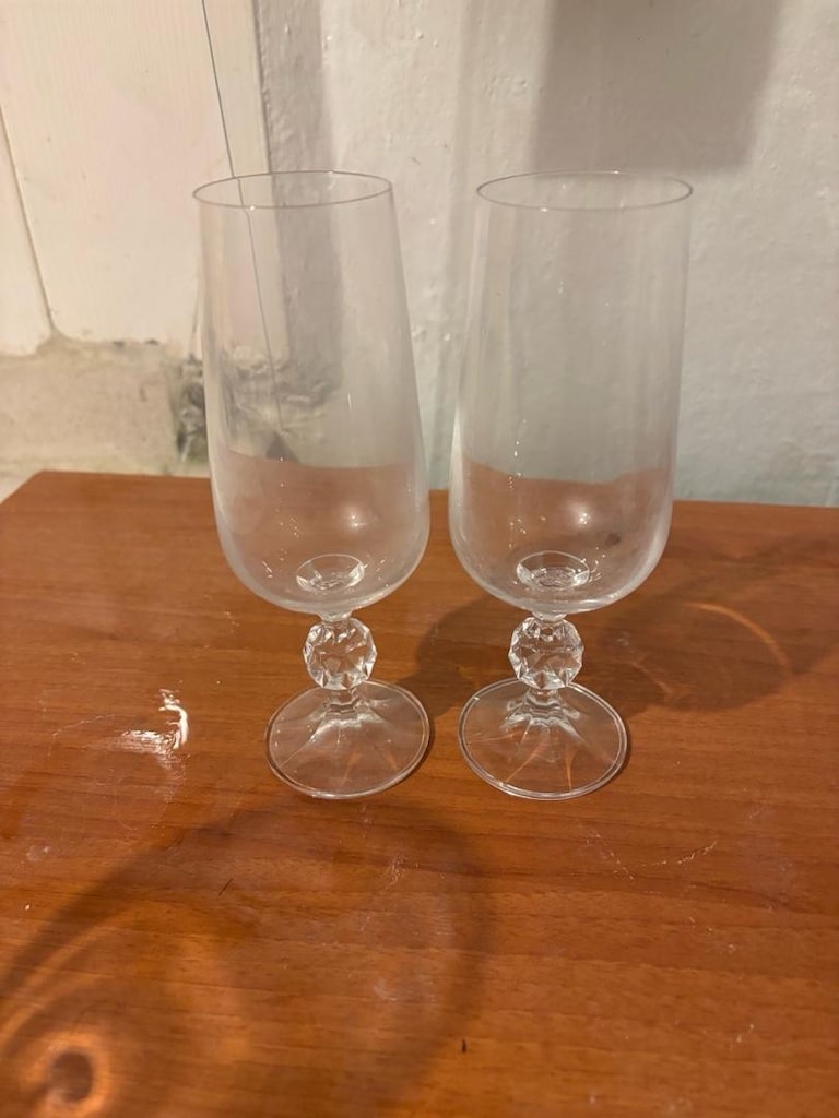 karışık kahve yanın kristal su bardağı - 7
