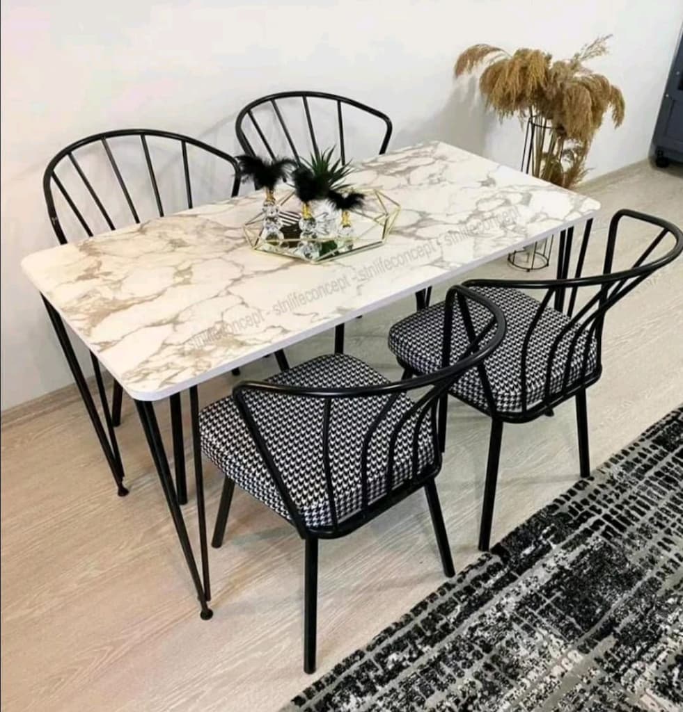YEMEK MASASI ŞIK MUTFAK MASASI MODERN TASARIM - 3