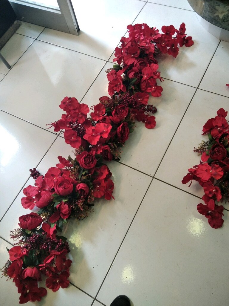 kırmızı tag çiçeği 1.5 metre dekorasyon - 3