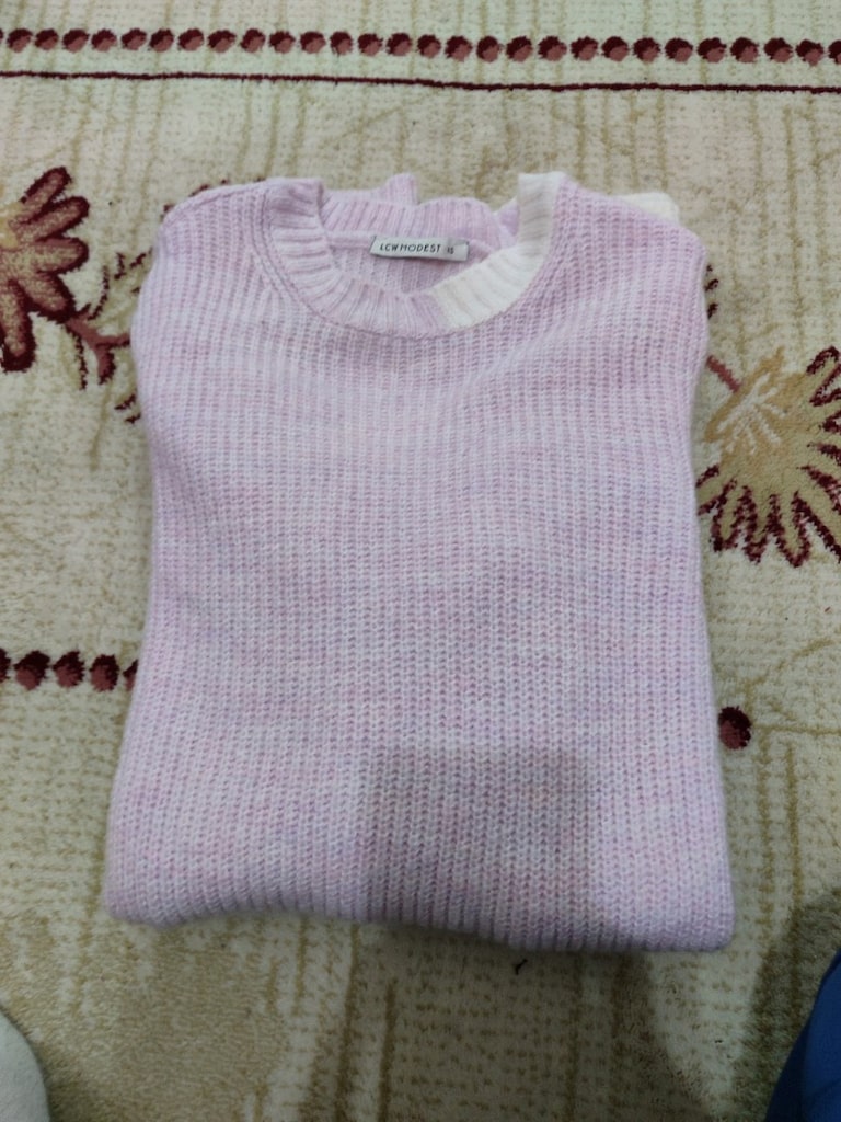 Yepyeni LCW Modest Lila/Beyaz Yumuşacık Triko (XS) - 4