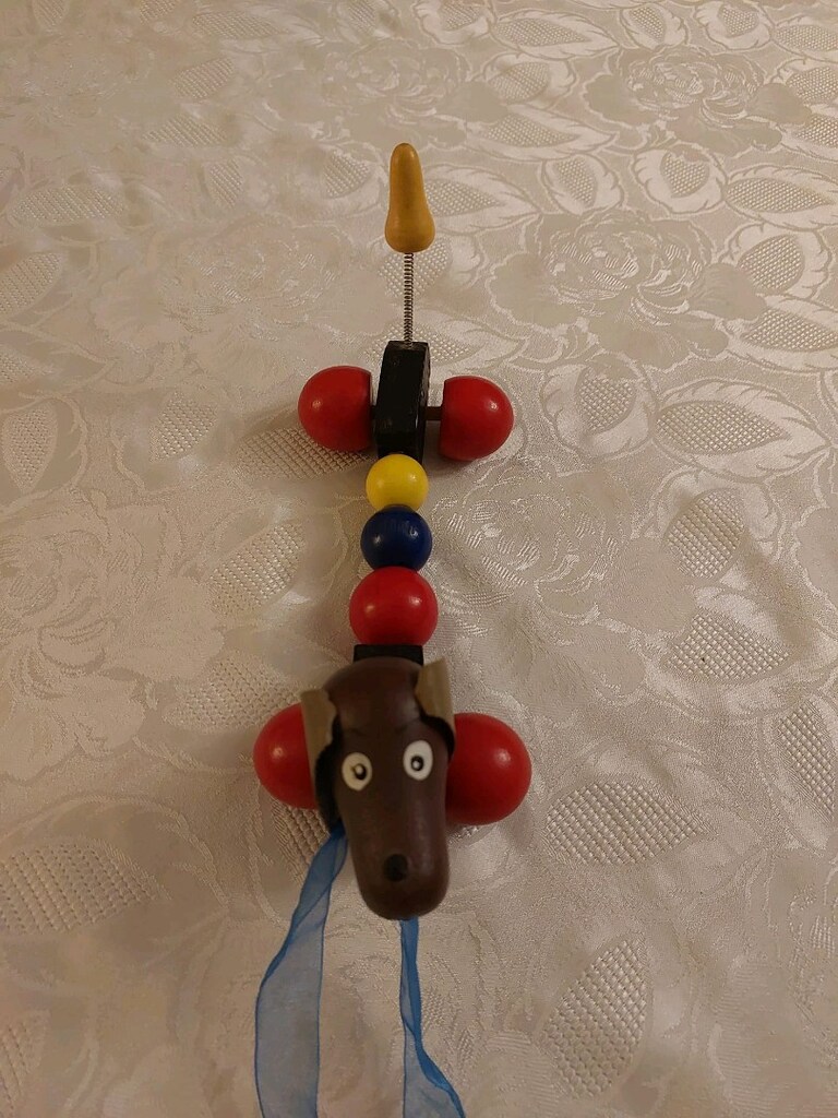 Ahşap,köpek ip çekmeli ouncak. - 4