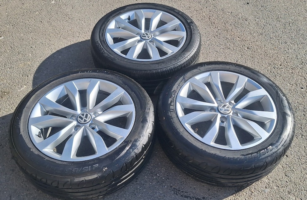 215 55 17 ORJİNAL JANT LASTİK 2 ADET JETTA CADDY GOLF AUDİ PASSAT UYUM - 2