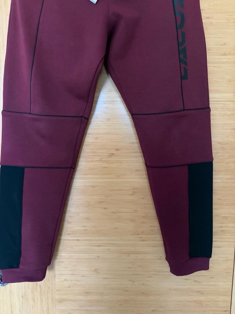 ORİJİNAL LACOSTE EŞOFMAN ALTI BORDO MEDİUM SIFIR ETİKETLİ — görsel 8/16