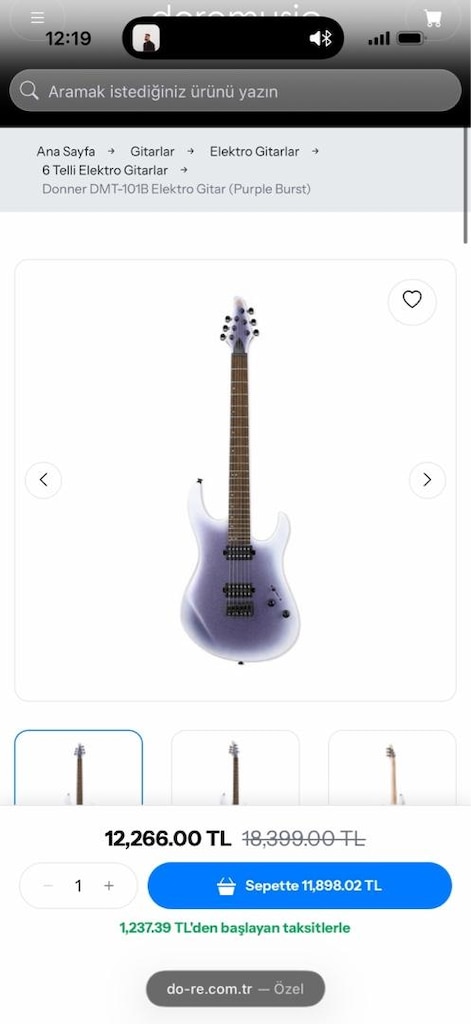 Donner dm 101 elektro gitar set