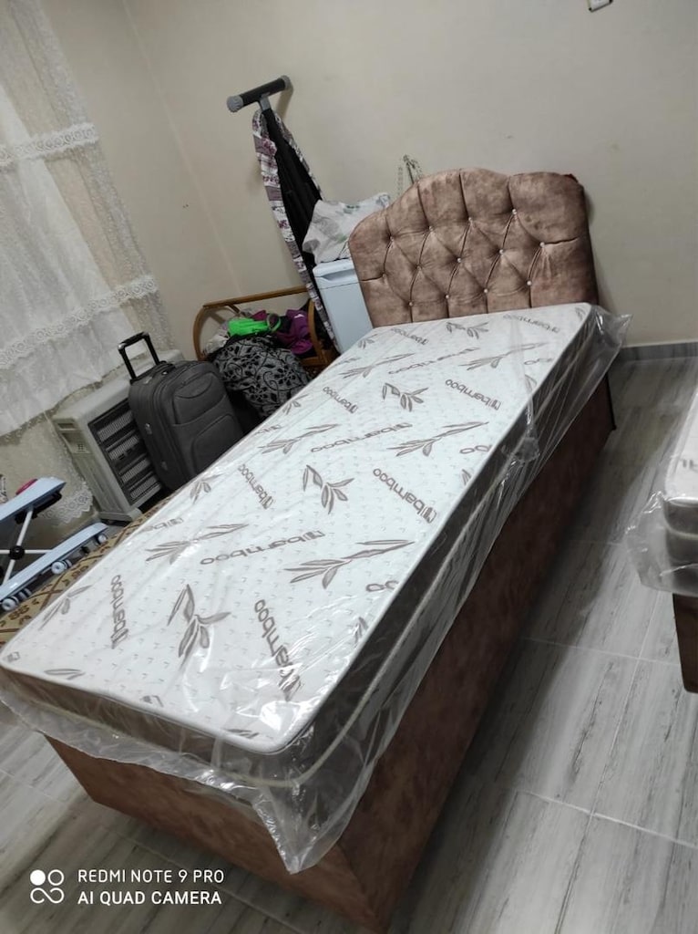 ultra lüks tek kişilik 90x190 baza başlık yatak sıfır ürün ambalajında - 3