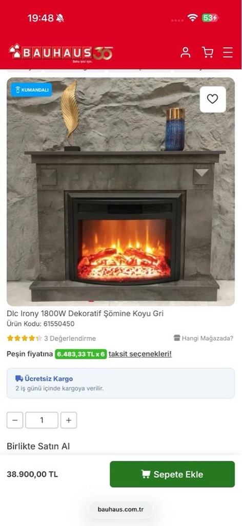 Az kullanılmış ısıtıclı şömine - 4