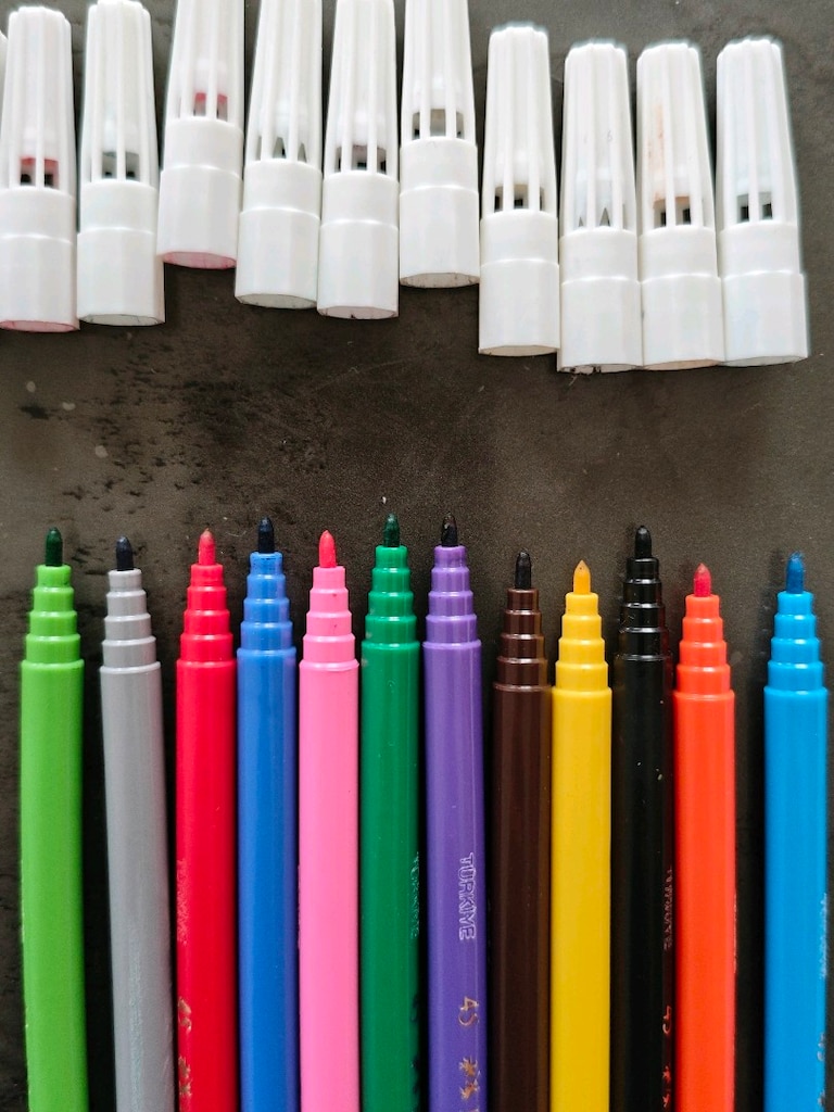 faber Castell pastel boya 12li+ keçeli kalem12 li - 6