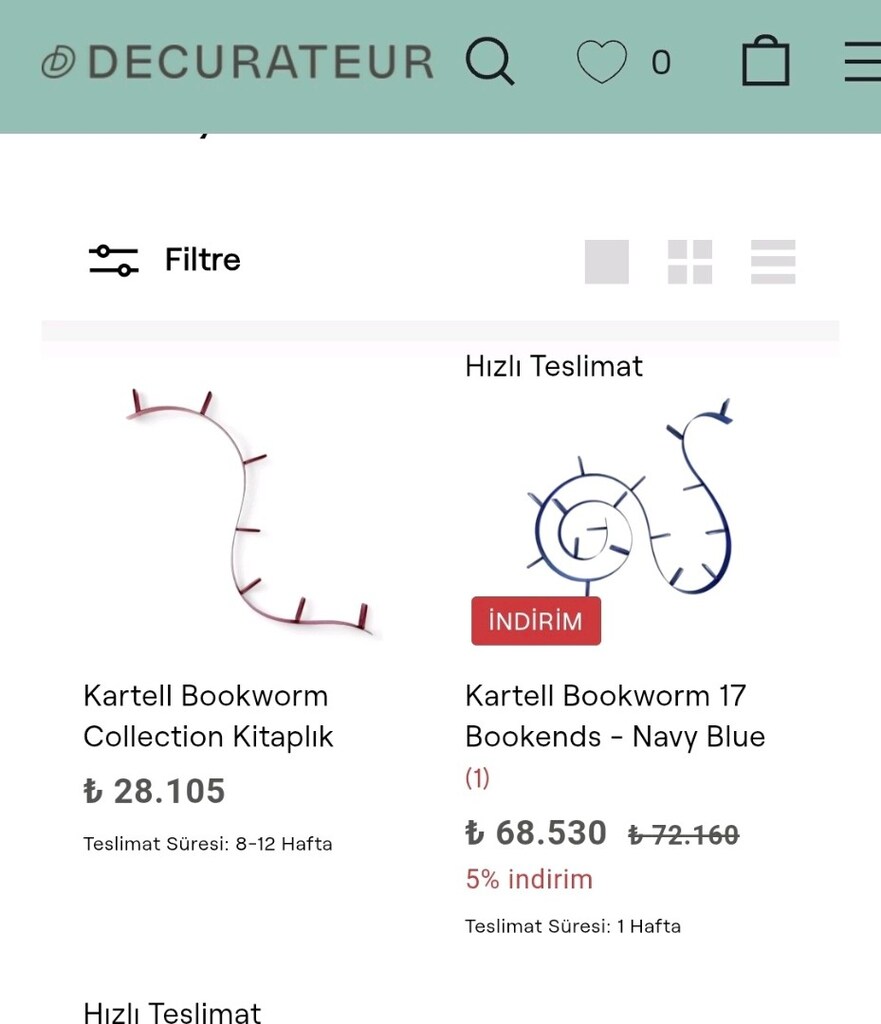KARTELL Bookworm Kitaplık 11 Bölmeli ve 5,2 metre uzunluğunda - Sıfı - 3