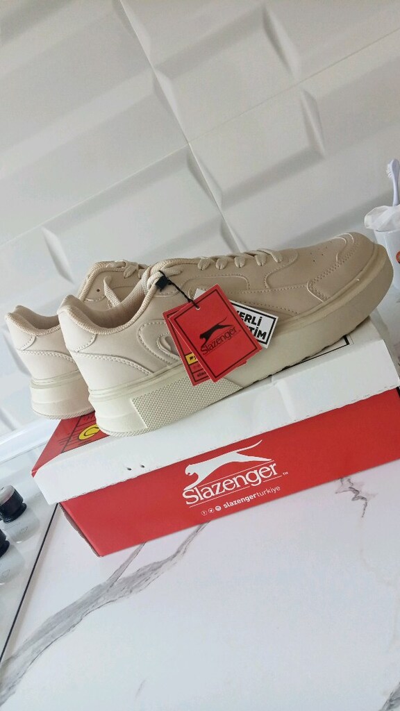 Slazenger krem renkli spor ayakkabı