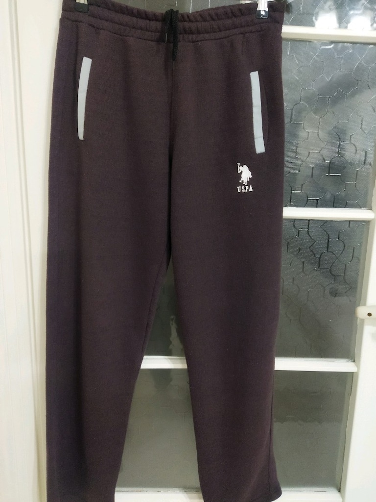 USPA Koyu mürdüm erkek alt eşofman - 4