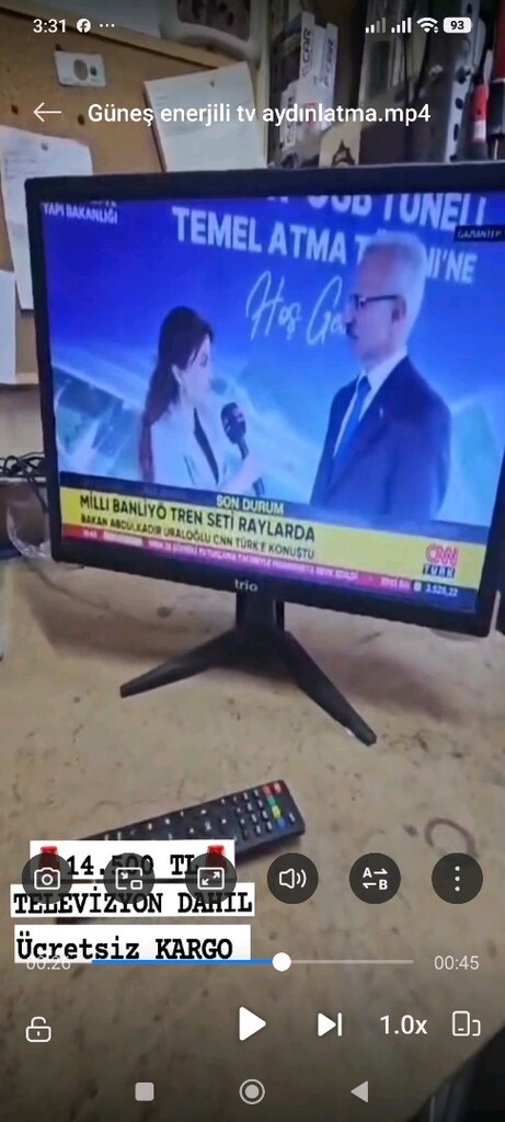 güneş enerjili tv aydınlatma seti bağ bahçe evi karavan - 2