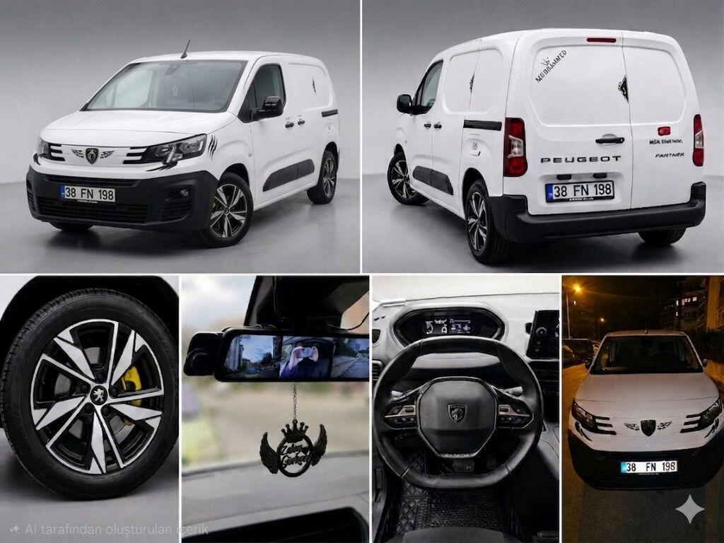 PEUGEOT PARTNER (HATASIZ, BOYASIZ) 3 BÖLGE KAMERALI, ÇELİK JANT - 3