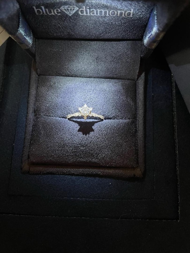 Bluediamond 12 Numara 0.50 karat Lotus yüzük. - 11