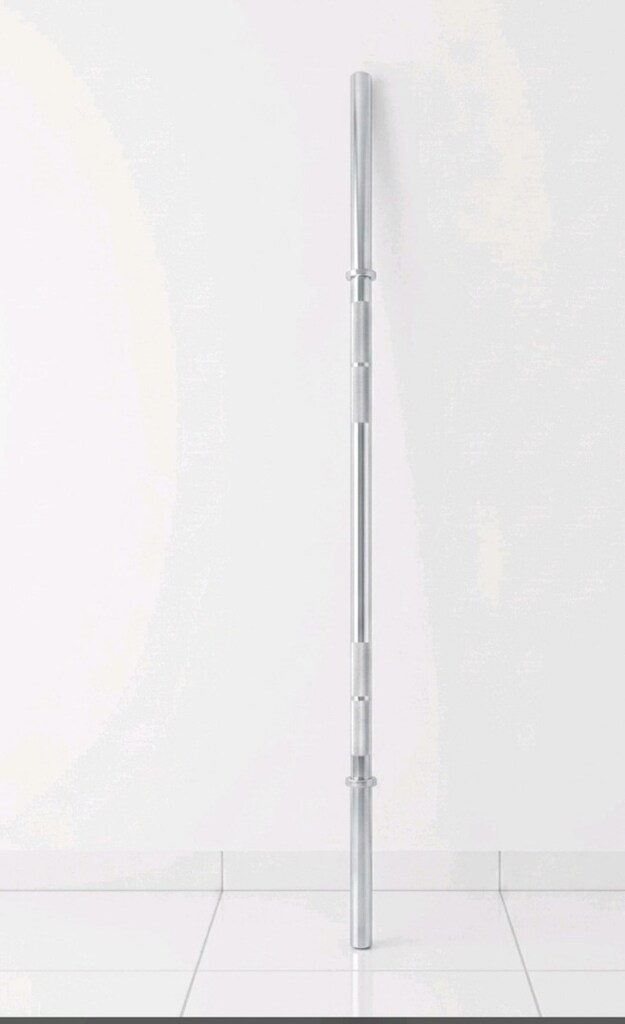Decathlon Domyos 120 cm içi dolu krom Halter Barı, kompakt tasarımı - 3