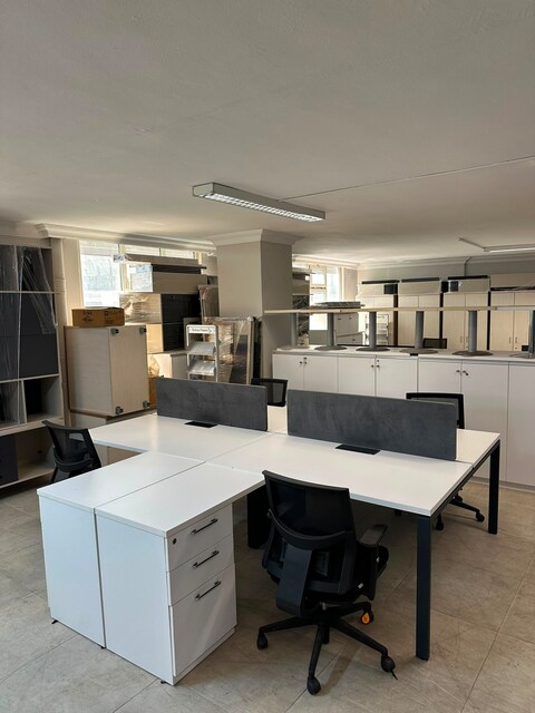 KLAS OFİS ÜSKÜDAR 4 KİŞİLİK BEYAZ ÇALIŞMA GRUBU - 160x280 CM