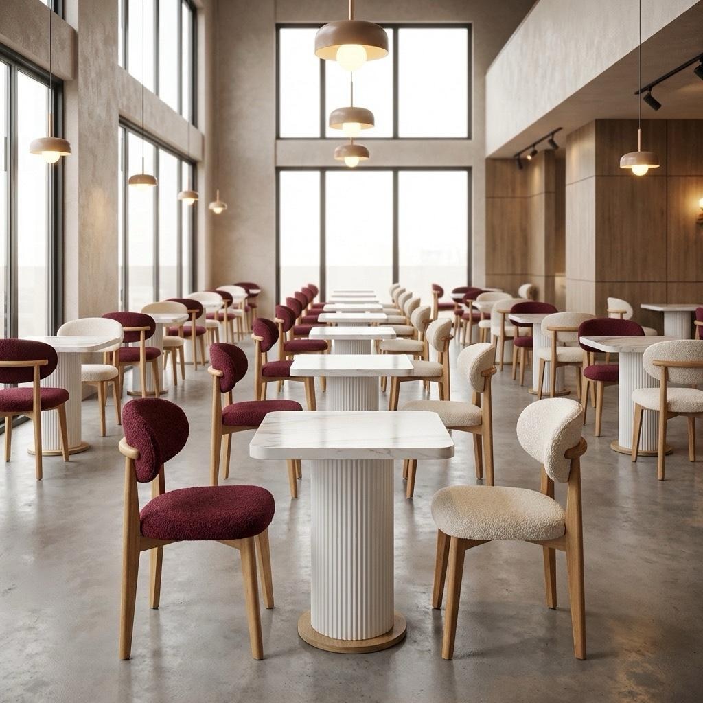İMALATTAN KAFE RESTORAN OTEL LOKANTA MASA SANDALYE SETİ - 6