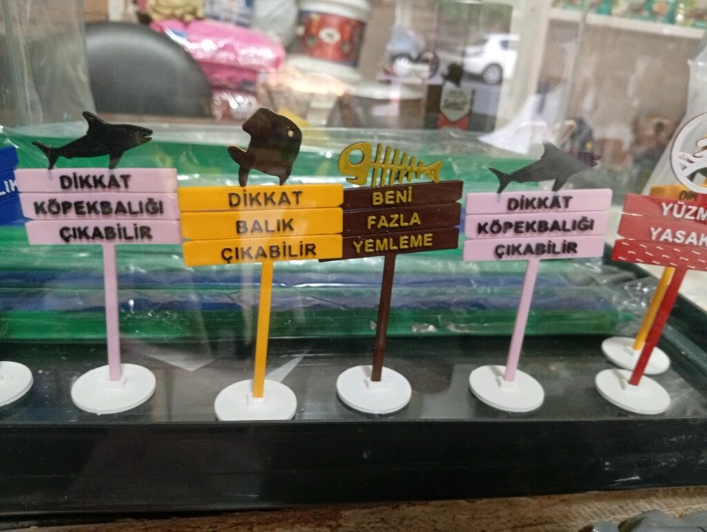 Akvaryum aksesuarları tabela - 2