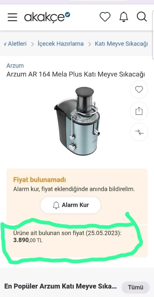 Arzum {AR 164 Mela plus 1000 Watt Katı Meyve Sıkacağı } - 2