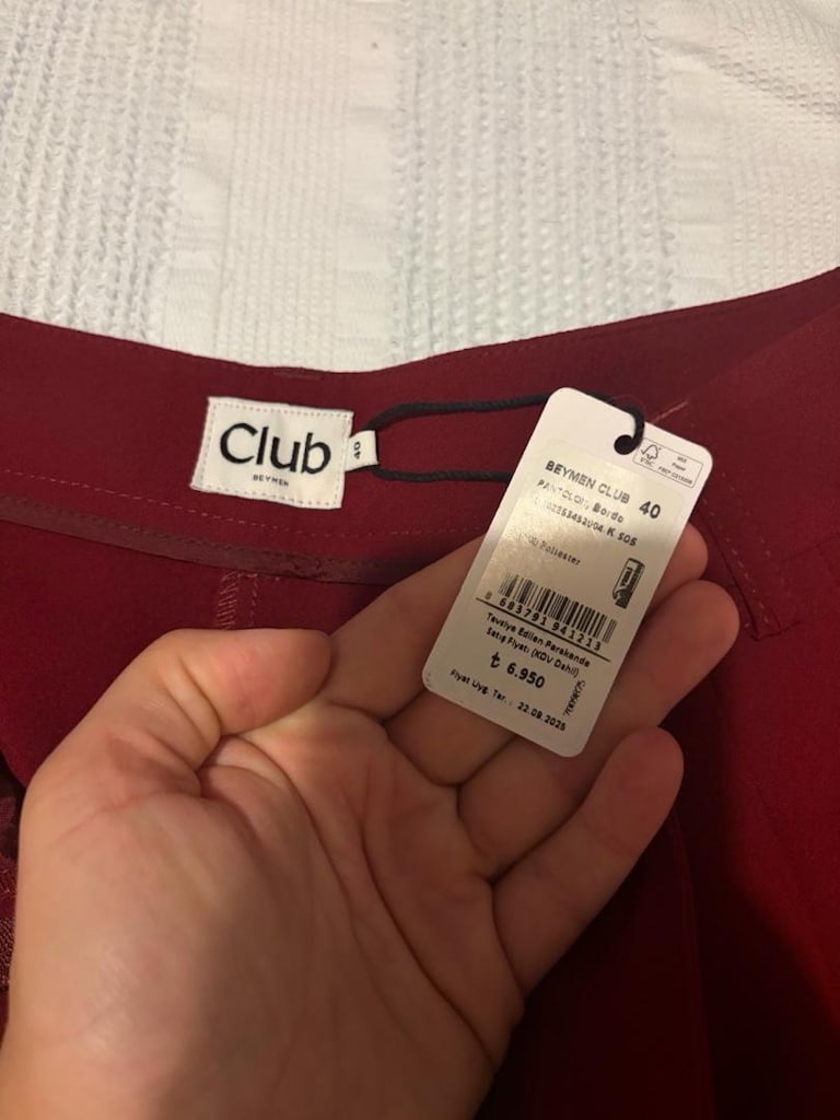 Beymen Club Etiketli Bordo Pantolon