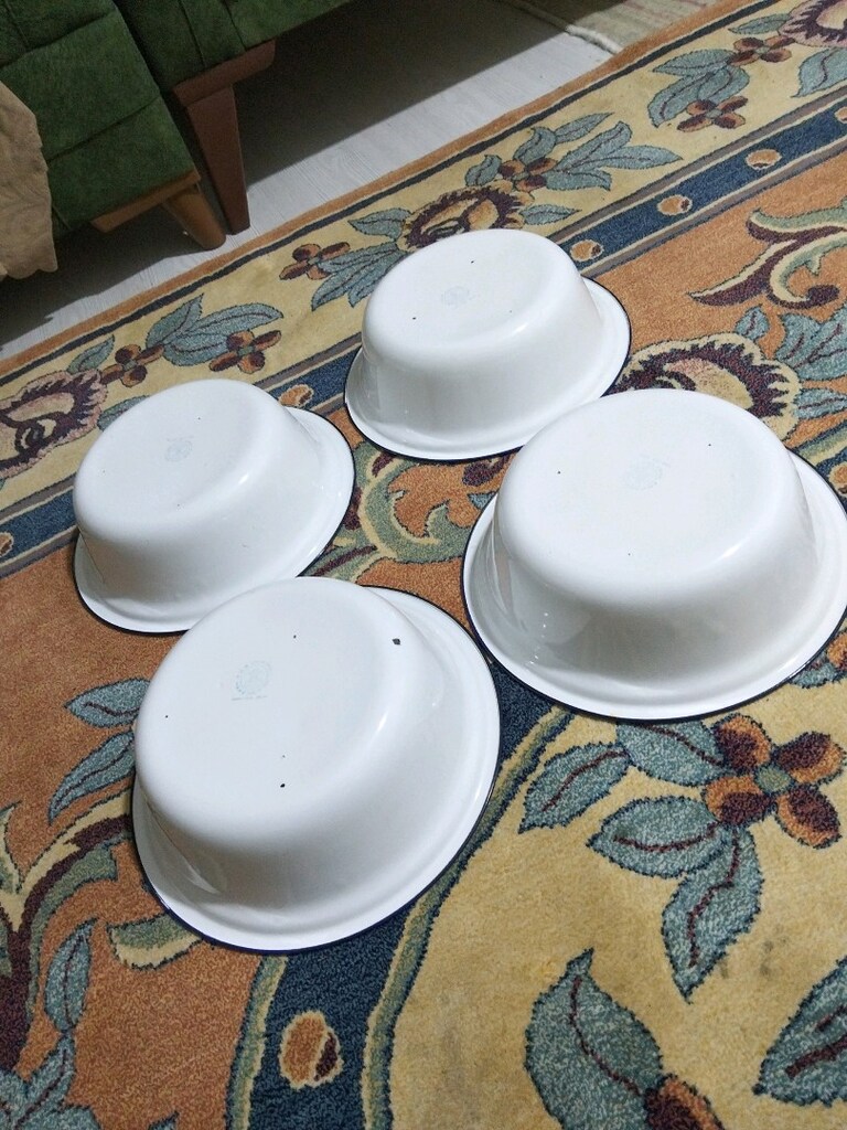 vintage, Avrupa emaye, hamur leğenleri - 6