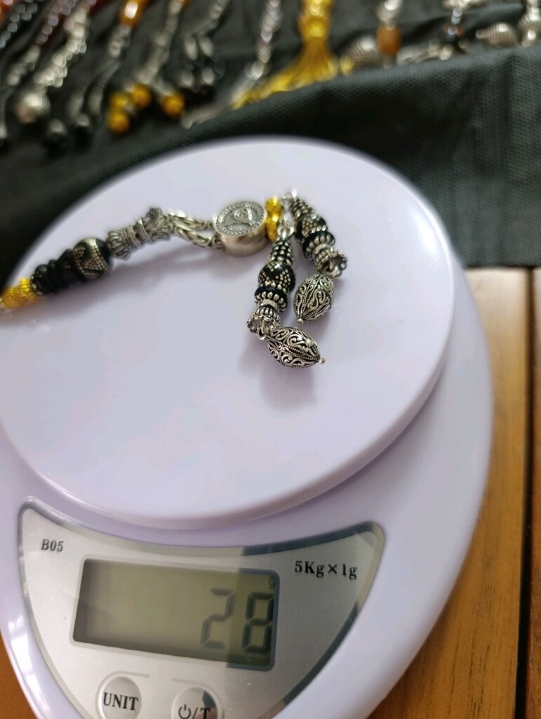 teşbih gümüş püsküllü gümüş çakimli dir kuka - 3