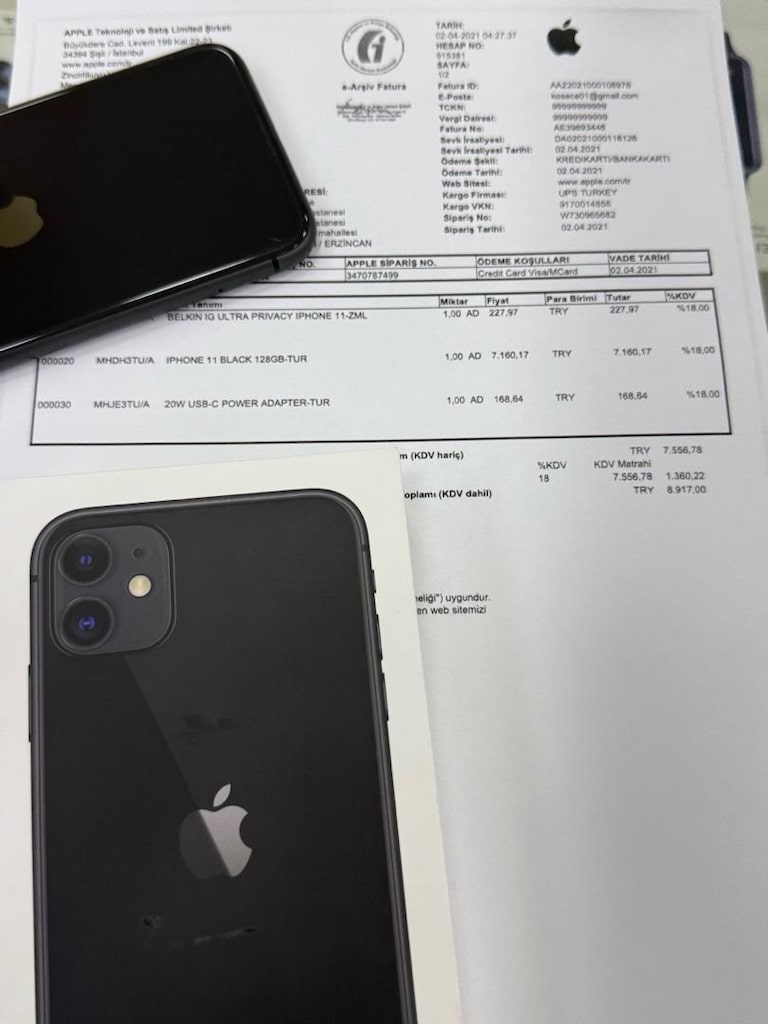 İPHONE 11 128GB KUTU FATURALI HATASIZ PİL 100 - 9