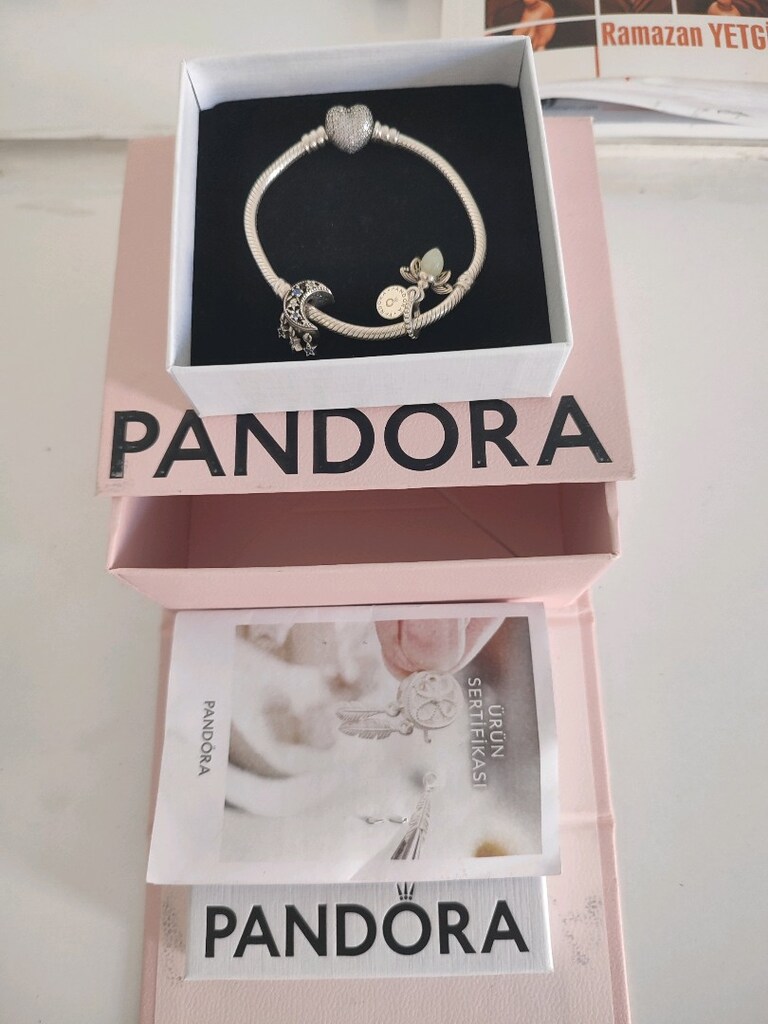 Pandora bileklik + 2 adet charm - 6