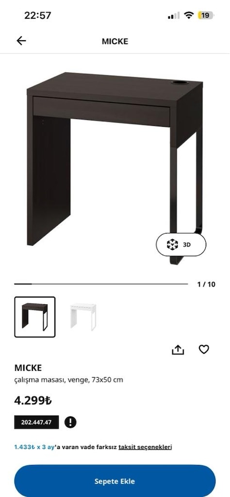 ikea mıcke çalışma masası - 5