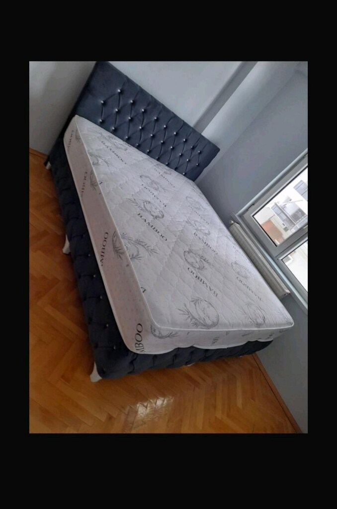 çift kişilik yatak baza başlık 3lü set - 4