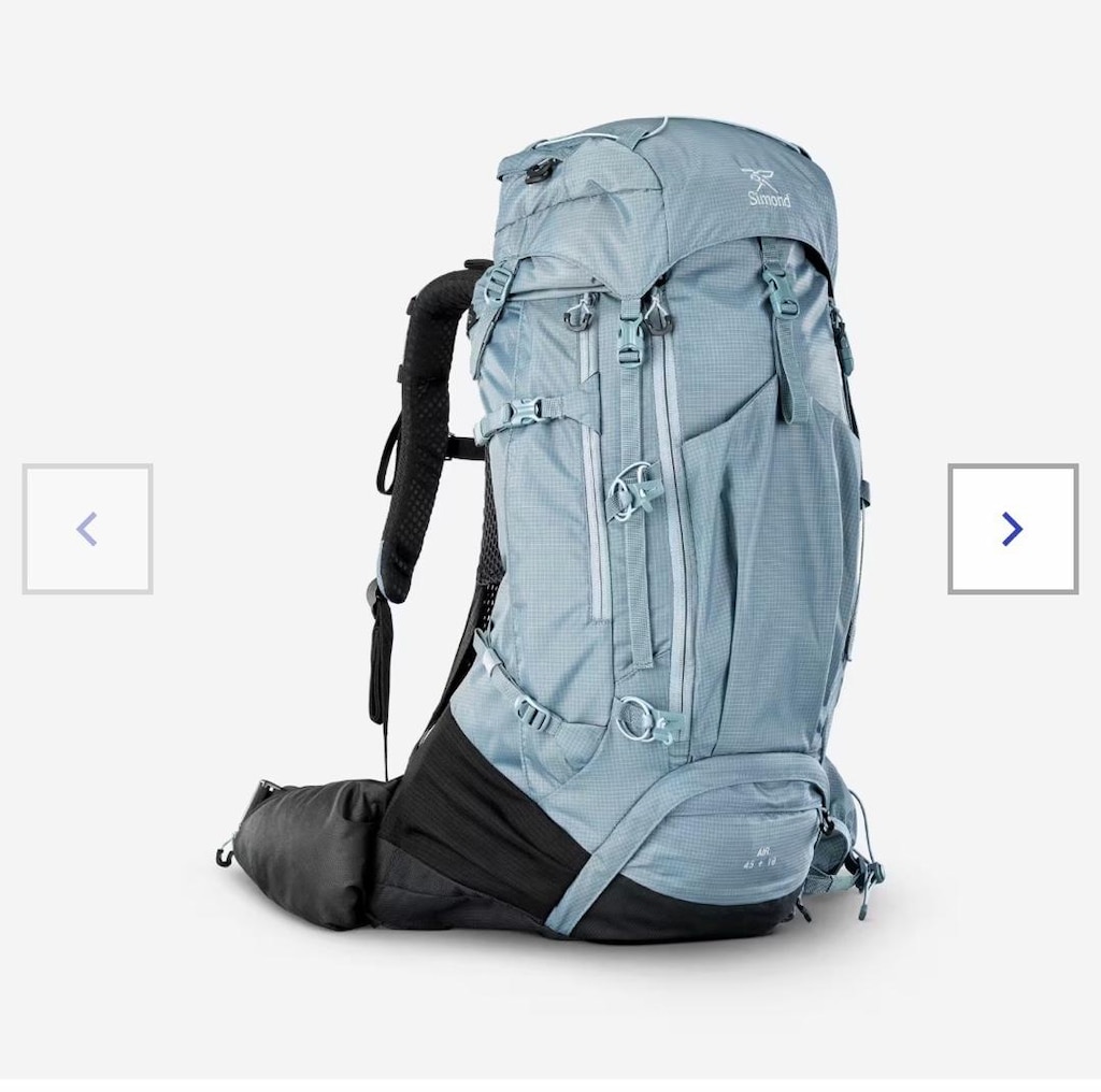 Dechatlon Forclaz 45+10 L trekking çantası — görsel 3/7