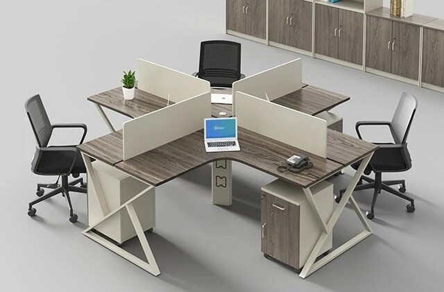 L TİPİ 4'LÜ CALL CENTER MASASI / ÇOKLU ÇALIŞMA MASASI /MORE OFİS