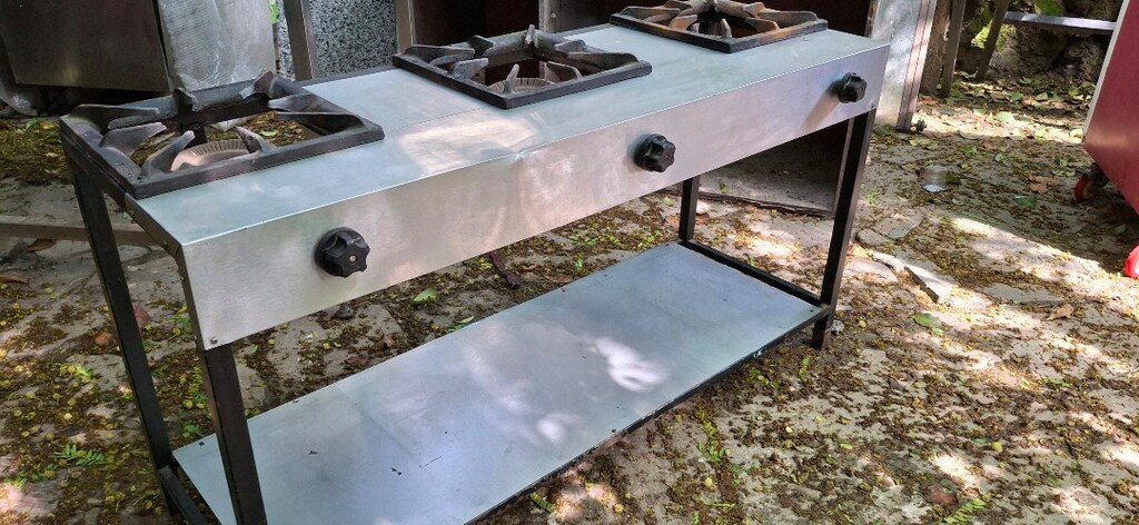 3lü ocak mutfak ocağı doğalgazlı tezgahlı 3lü paslanmaz ocak 50x140c - 2
