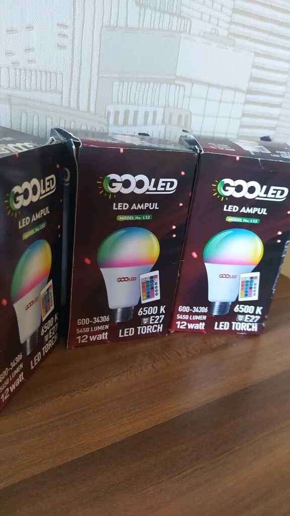 3 Kutu Uzaktan Kumandalı RGB LED Ampül - 8